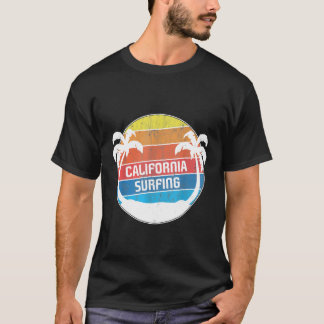 Californische Surfboardpalmzonnebank T-shirt
