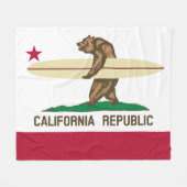 Californische Surfer Beer Fleece Deken (Voorkant (Horizontaal))