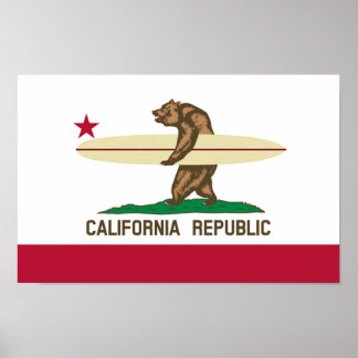 Californische Surfer Beer Poster