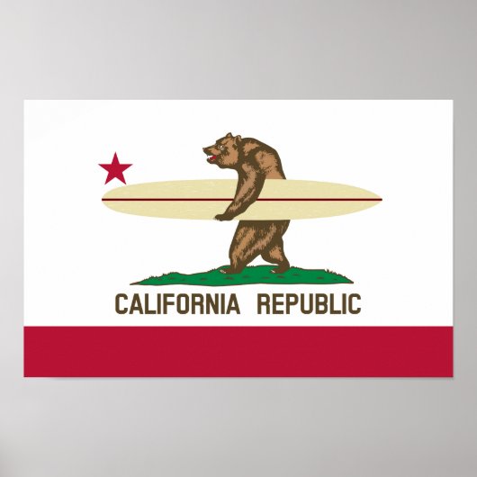 Californische Surfer Beer Poster (Voorkant)