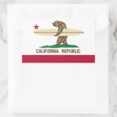 Californische Surfer Beer Rechthoekige Sticker (Tas)