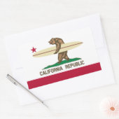 Californische Surfer Beer Rechthoekige Sticker (Envelop)