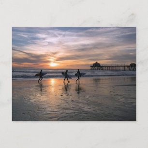 Californische surfers op Sunset Briefkaart
