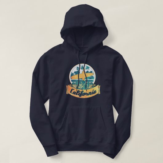 Californische surfplank hoodie (Design voorkant)