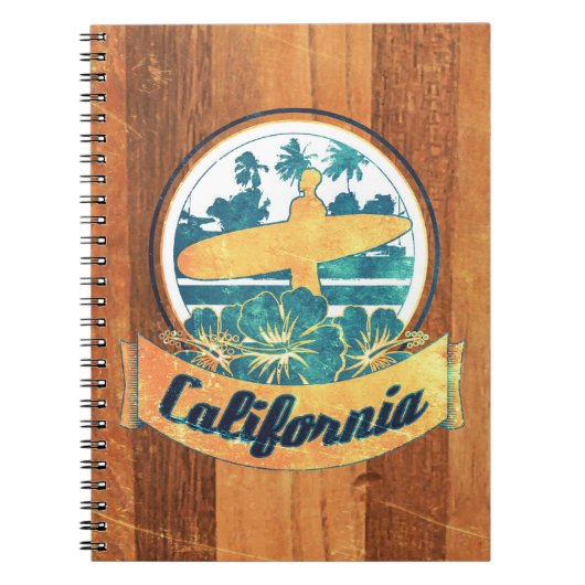 Californische surfplank notitieboek (Voorkant)