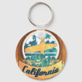 Californische surfplank sleutelhanger (Voorkant)