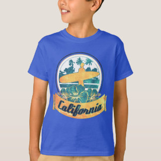 Californische surfplank t-shirt