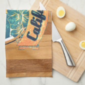 Californische surfplank theedoek (Quarter Fold)