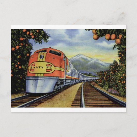  Californische trein in een Oranje grove Briefkaart (Voorkant)