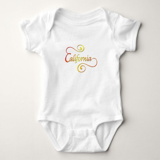 Californische typografie kunst romper (Voorkant)
