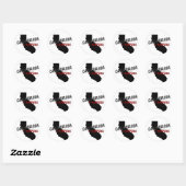 Californische vampier ronde sticker (Vel)