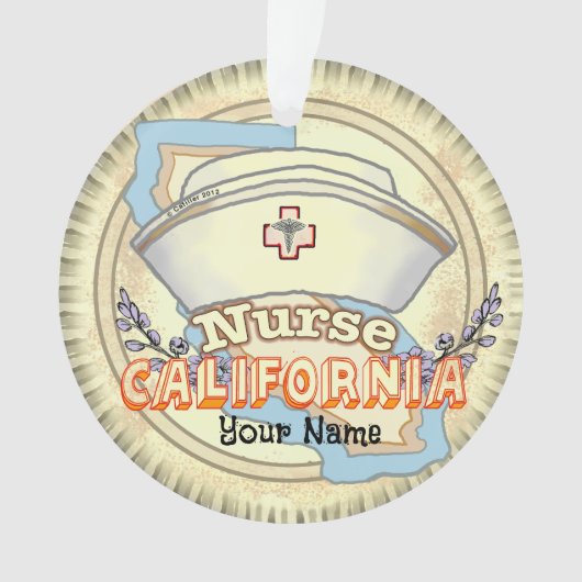 Californische verpleegster ornament (voorkant)