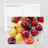 Californische verse vruchten briefkaart (Voorkant / Achterkant)