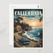 Californische Vintage Briefkaart (Voorkant / Achterkant)