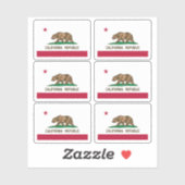 Californische vlag, Amerikaanse staatsvlag Sticker (Vel)