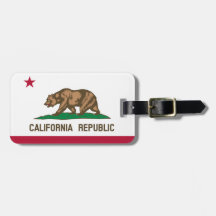 Californische vlag Bagagelabel