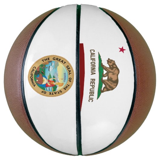Californische vlag basketbal (Verticaal)