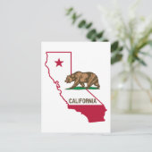 Californische vlag Beer Briefkaart (Staand voorkant)