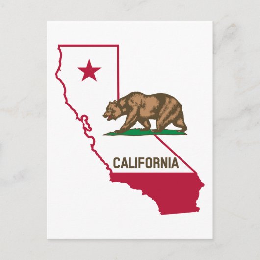 Californische vlag Beer Briefkaart (Voorkant)