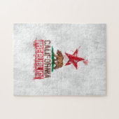 Californische vlag Beer in Painterly Style Legpuzzel (Horizontaal)