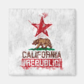 Californische vlag Beer in Painterly Style Magneet (Voorkant)