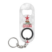 Californische vlag Beer in Painterly Style Mini Flessenopener (Voorkant)