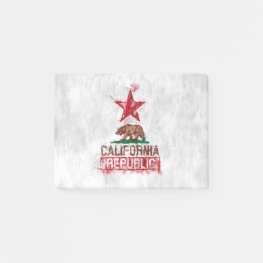 Californische vlag Beer in Painterly Style Post-it® Notes (Voorkant)