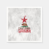 Californische vlag Beer in Painterly Style Servetten (Voorkant)