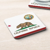 Californische vlag bier onderzetter (Linkerzijde)