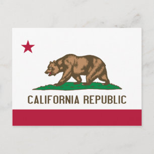 Californische vlag briefkaart