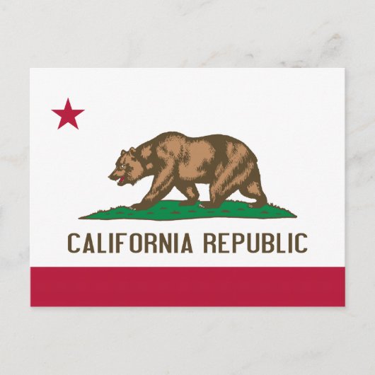 Californische vlag briefkaart (Voorkant)