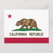 Californische vlag briefkaart (Voorkant)