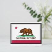 Californische vlag briefkaart (Staand voorkant)