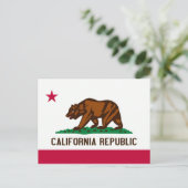 Californische vlag briefkaart (Staand voorkant)