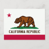 Californische vlag briefkaart (Voorkant)