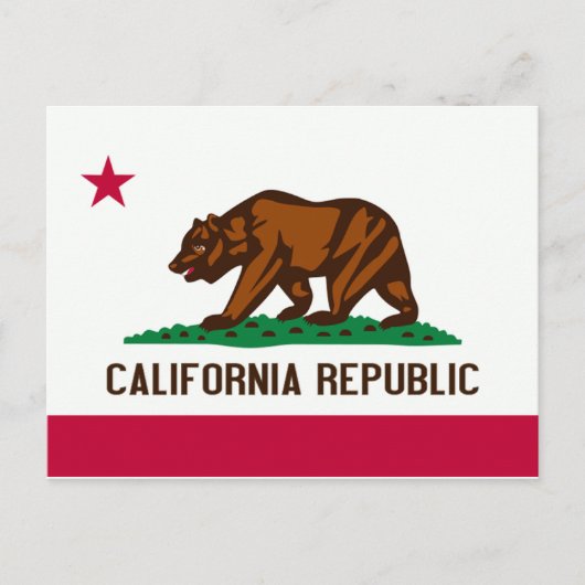 Californische vlag briefkaart (Voorkant)