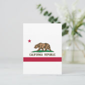 Californische vlag briefkaart (Staand voorkant)