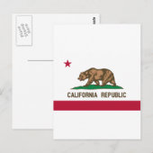 Californische vlag briefkaart (Voorkant / Achterkant)