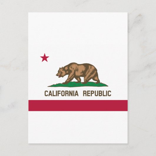 Californische vlag briefkaart (Voorkant)