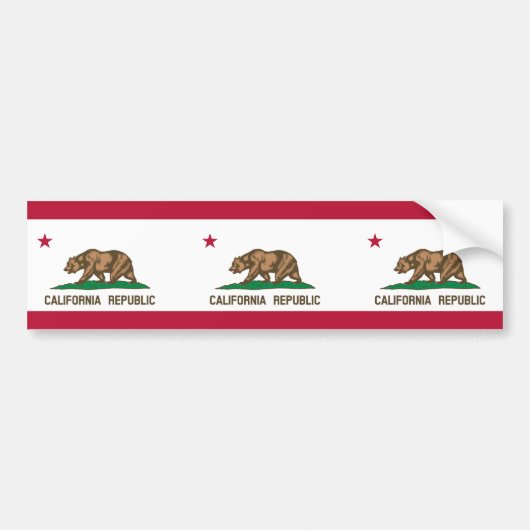 Californische vlag bumpersticker (Voorkant)