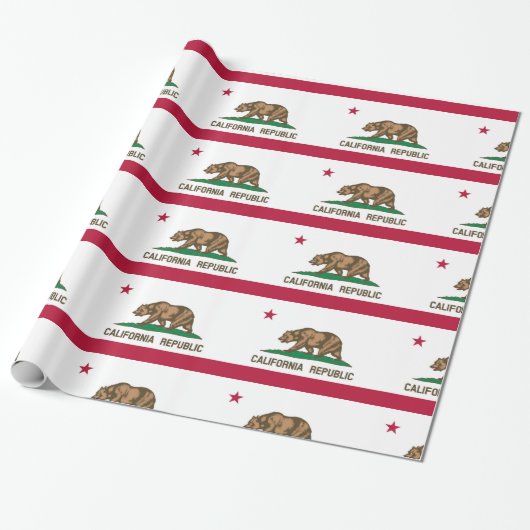 Californische vlag cadeaupapier (Uitgerold)