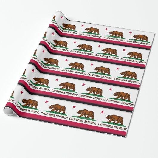 Californische vlag cadeaupapier (Uitgerold)
