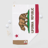 Californische vlag & Californië monogrammen / golf Golfhanddoek (Insitu)