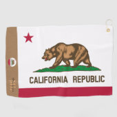 Californische vlag & Californië monogrammen / golf Golfhanddoek (Horizontaal)
