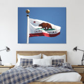 Californische vlag canvas afdruk (Insitu (Slaapkamer))