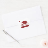 Californische vlag damast patroon hart sticker (Envelop)