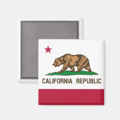 Californische vlag en Californië, Vakantie/Sport i Magneet (Voorkant / Achterkant)