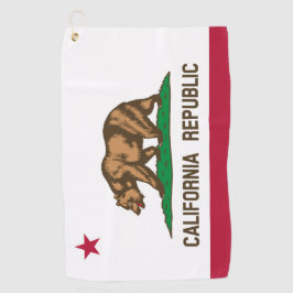 Californische vlag en Californische golfvakantie/s Golfhanddoek