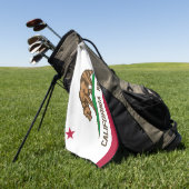 Californische vlag en Californische golfvakantie/s Golfhanddoek (Groen)