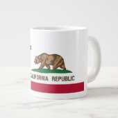 Californische vlag en Motto-Mok Grote Koffiekop (Voorkant rechts)